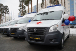 Автопарк Верхнепышминской ЦГБ сегодня стал больше еще два новых автомобиля. Всего же свердловским больницам передали 23 машины скорой помощи